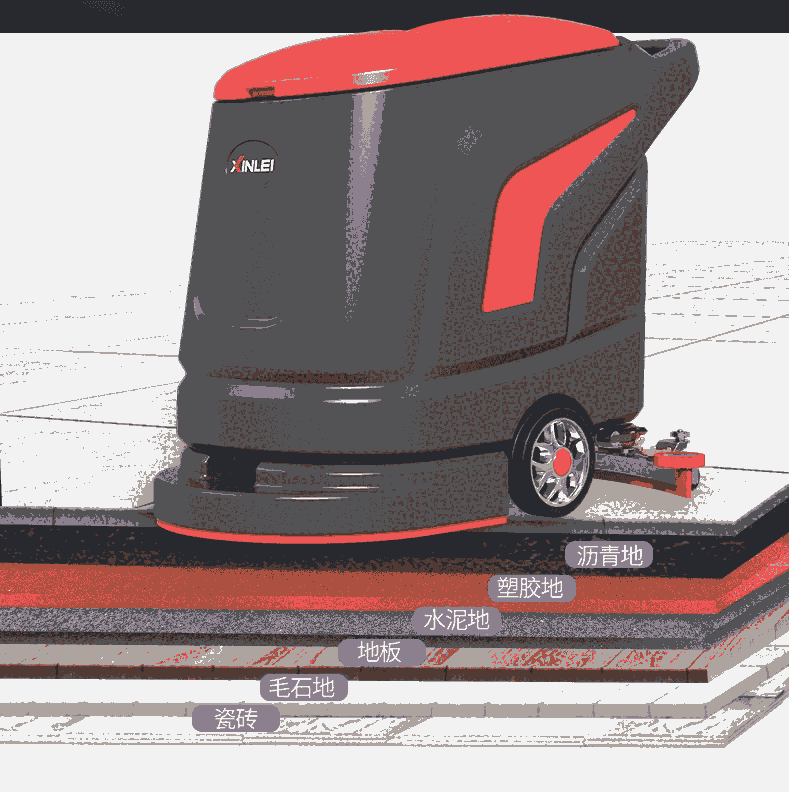手推式鋰電洗地機鑫磊XLW-53 多功能洗地機置換租售批發 農貿市場地面清洗吸干刷地機 